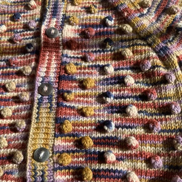 Misha & Puff | Popcorn Merino Wool Cardigan | Solstice Space Dye | 18-24M - Picture 4 of 6